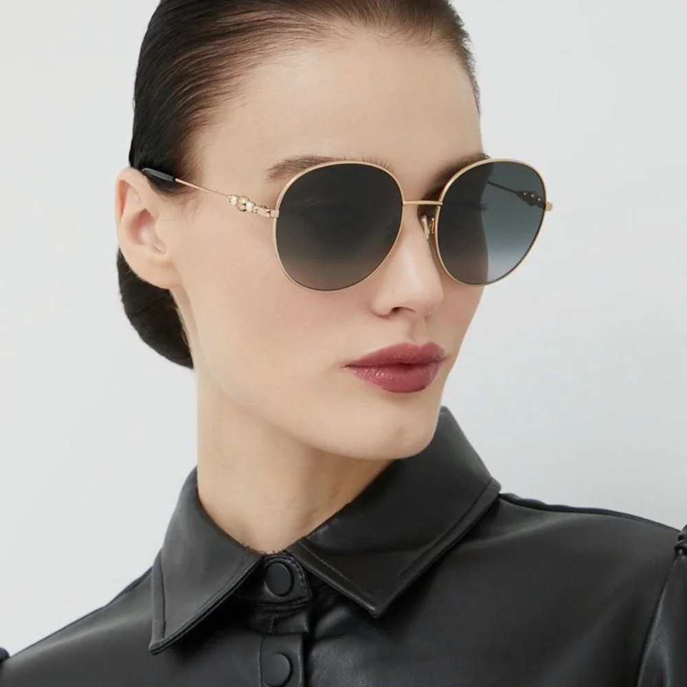 JIMMY CHOO BRAND NEW ROUND OVERSIZED GREY WOMEN SUNGLASSES JIMMY CHOO